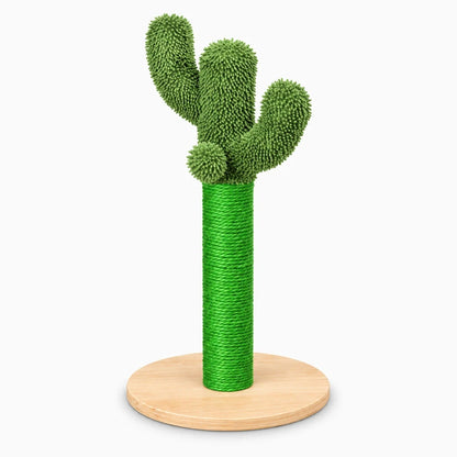 Griffoir cactus en tissu doux avec perchoir et accessoire de jeu suspendu