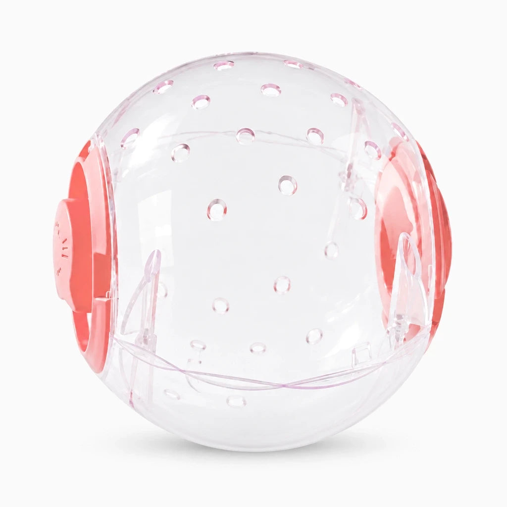 Boule à hamster incurvée bleu et rose disponible en trois tailles 12 16 18 cm