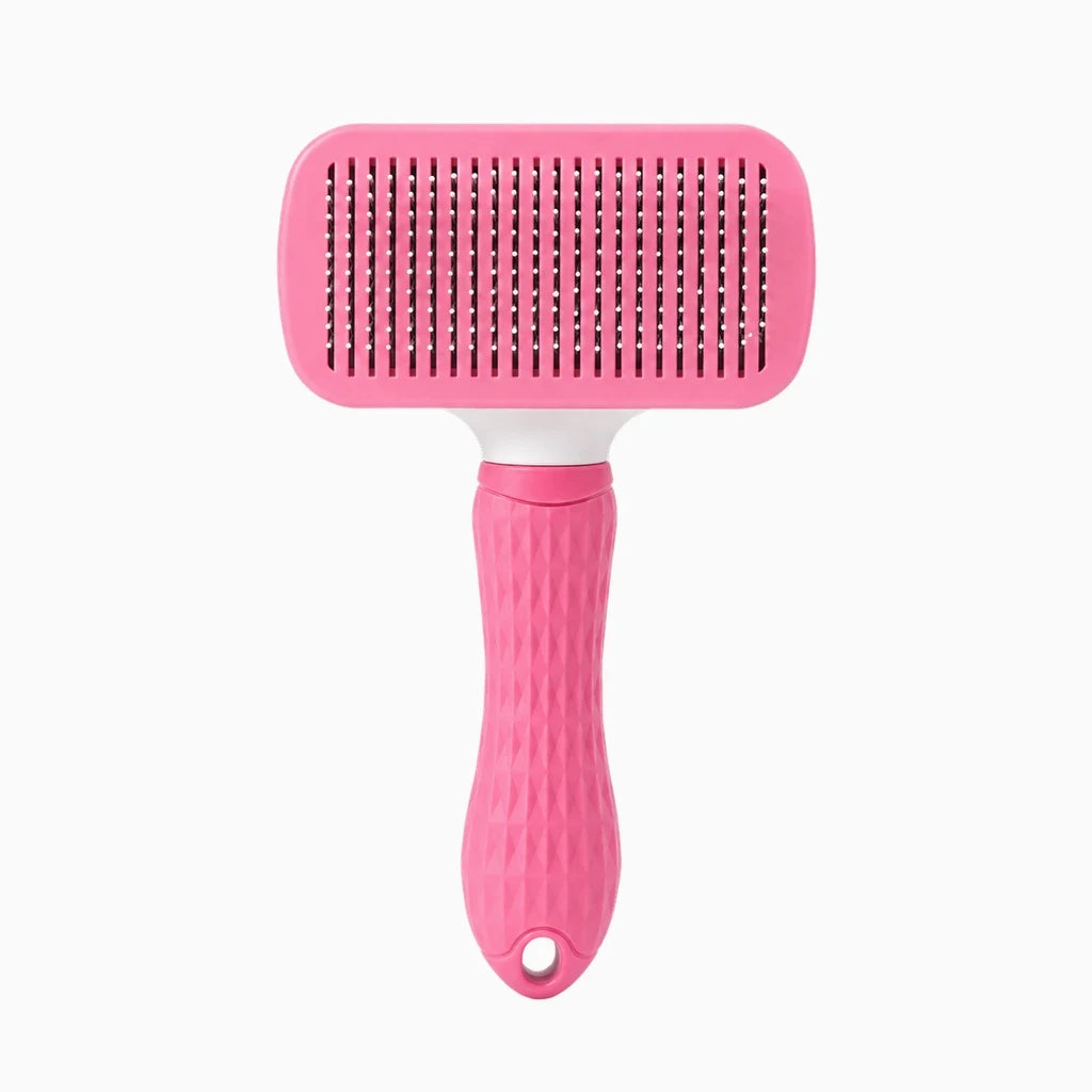 Peigne démêlant poile chien disponible en rose, gris et bleu pour chat et chiot