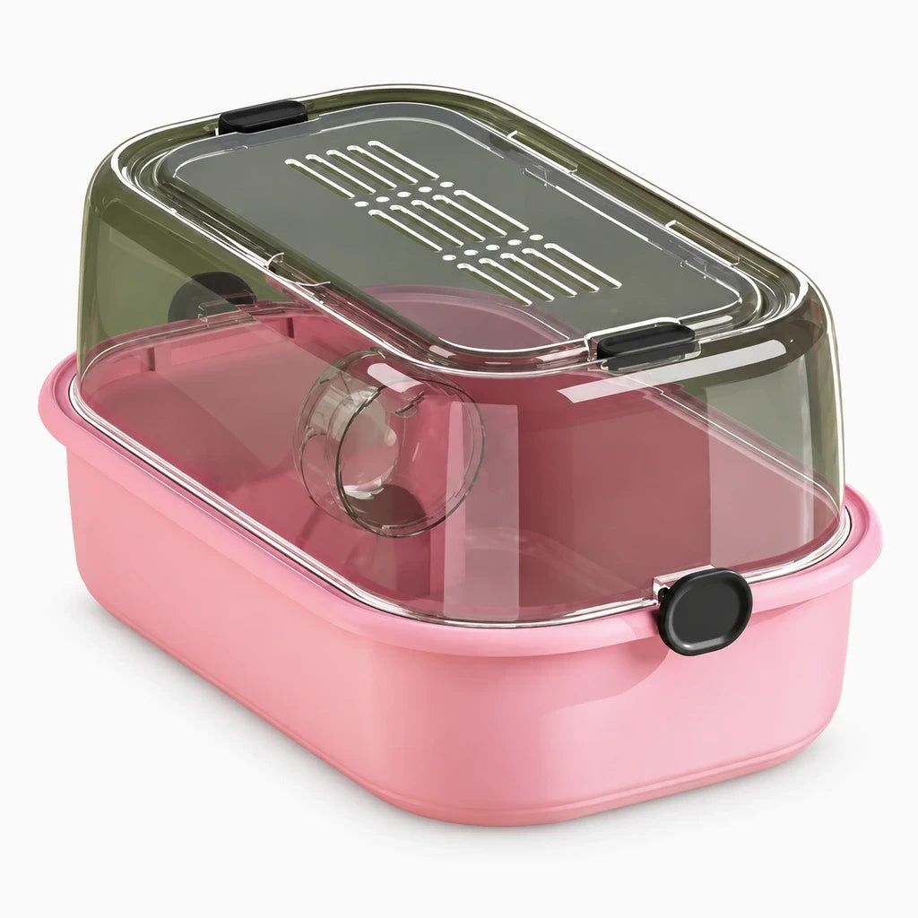 Cage spacieuse pour cochon d'inde et hamster, coloris blanc avec ouverture supérieure