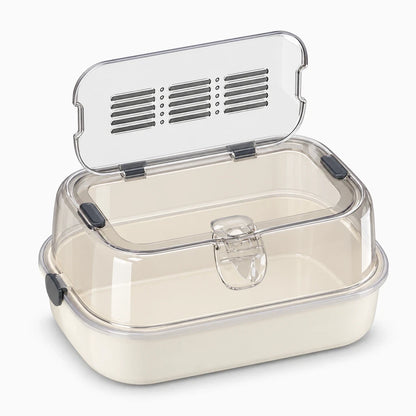 Vue de détail du dessus amovible d'une cage pour hamster facilitant le nettoyage
