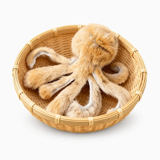 Canne à pêche pour chat avec tige souple et leurre en fourrure, disponible en jaune, blanc ou gris