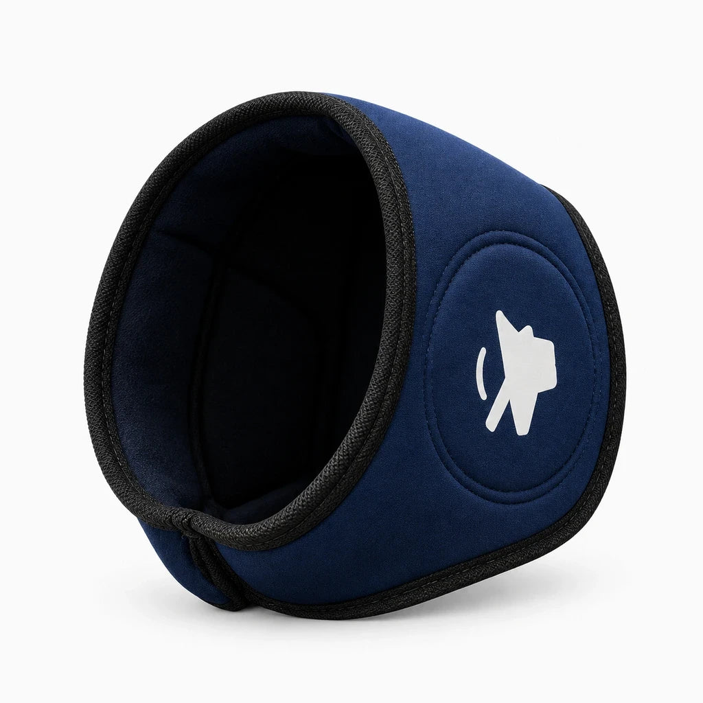Casque anti bruit chien gris avec tissu doux recouvrant les oreilles pour réduire les bruits forts