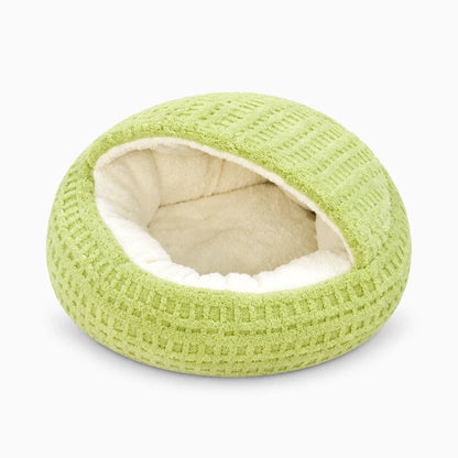 Nid chaud pour chat avec parois molles, design enveloppant, idéal pour se lover en automne et hiver