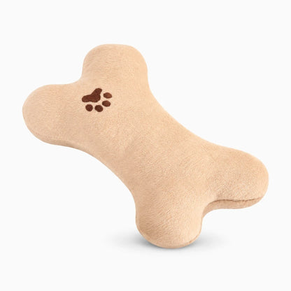 Coussin apaisant pour chien et chat, silhouette d'os confortable, matière textile lavable gris clair