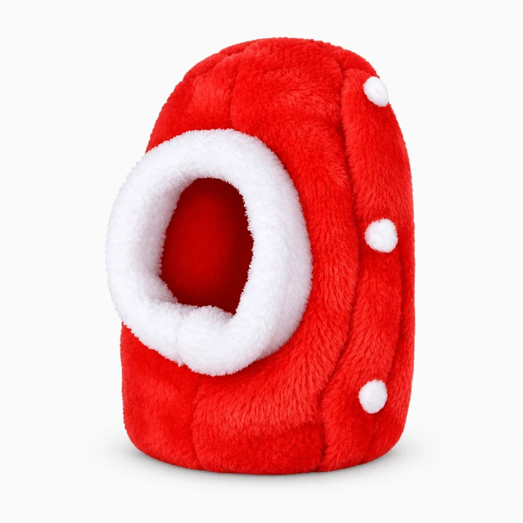Sweat à capuche rouge festif pour chien avec motifs de bois, coupe ajustée pour petits gabarits