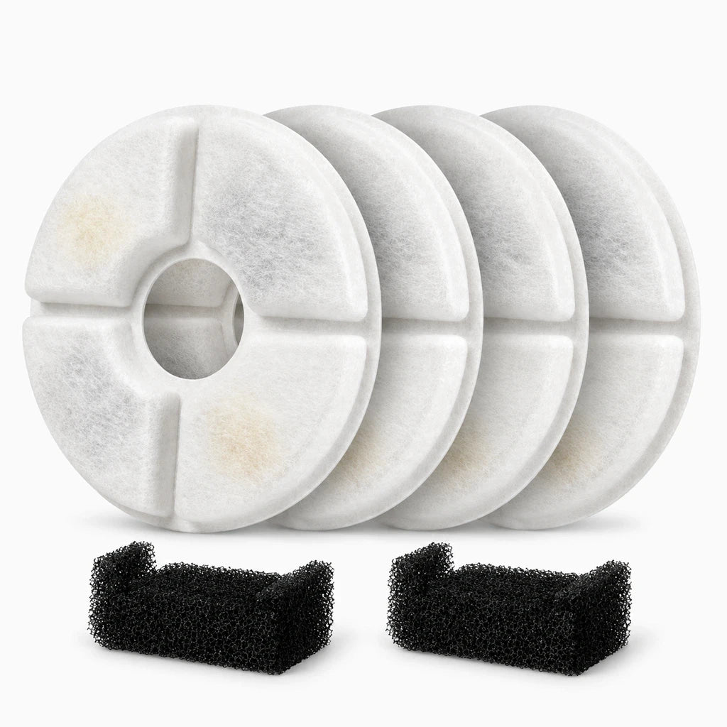 Filtre disque charbon actif pour fontaine chat, système de filtration multiple