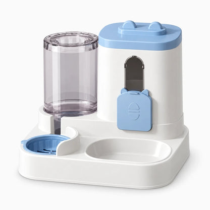 Gamelle automatique pour chat avec distributeur de croquettes programmable et fontaine à eau intégrée