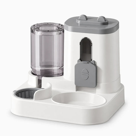 Gamelle pour chat automatique au design anti-déversement, disponible en bleu, gris, jaune et rose