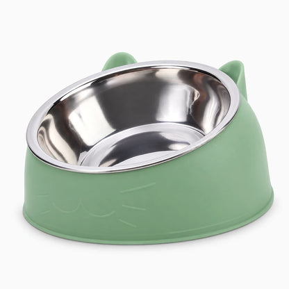 Bol surélevé inox multicolore positions bleu rose blanc vert
