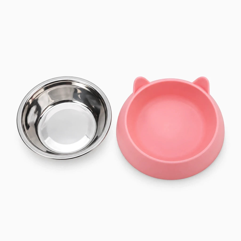 Gamelle chat acier inoxydable surface lisse facile à nettoyer