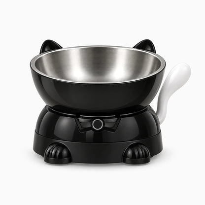 Bol surélevé pour chat avec design anti-étouffement ralentissant la prise alimentaire