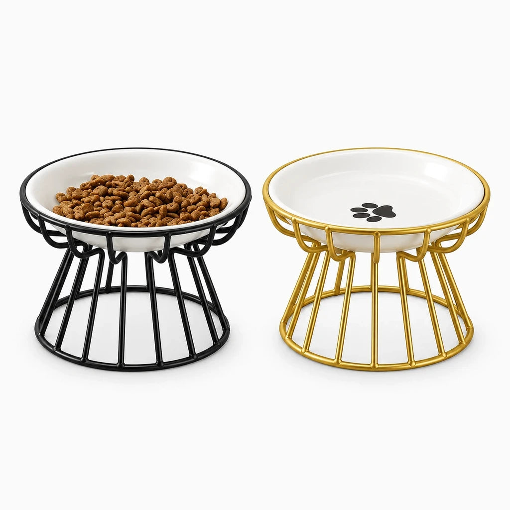 Ensemble de gamelles surélevées pour chien en usage intérieur