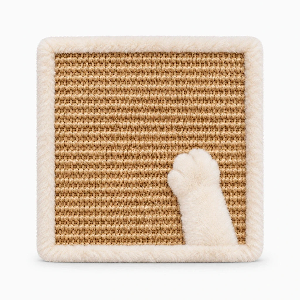 Accessoire griffoir à chat design discret, sisal naturel pour entretien des griffes