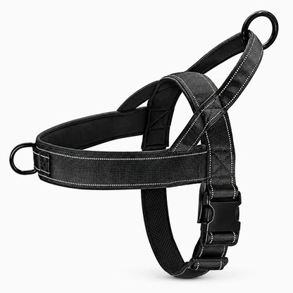 Harnais chien tactique en nylon 1000D avec poignée dorsale et sangles réglables pour grands chiens