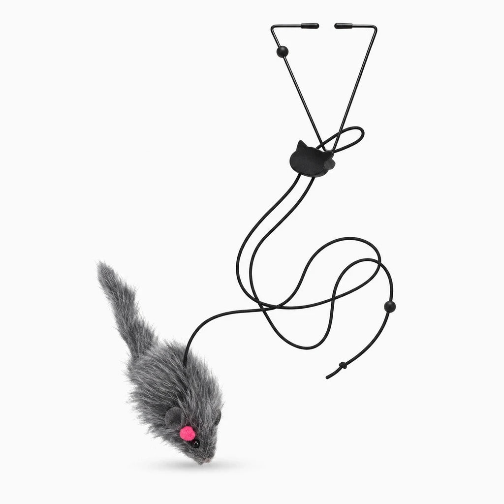 Jouet interactif souris jeu chat avec corde à gratter intégrée pour griffage