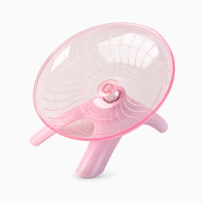Jouet hamster avec disque de course transparent et silencieux pour petits rongeurs