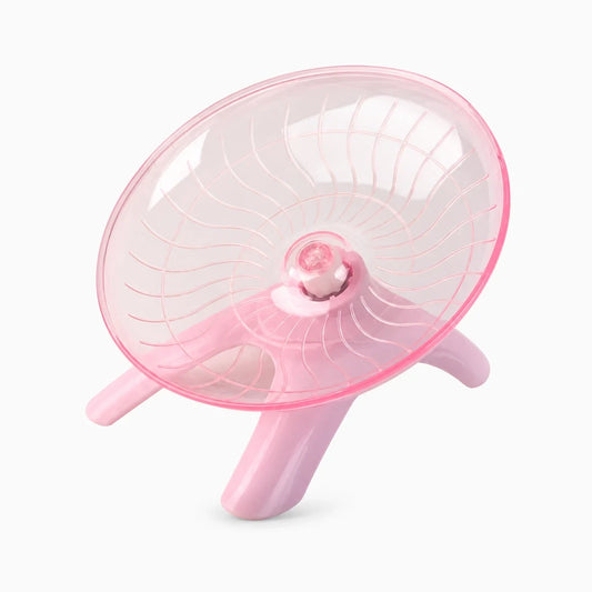 Jouet hamster avec disque de course transparent et silencieux pour petits rongeurs
