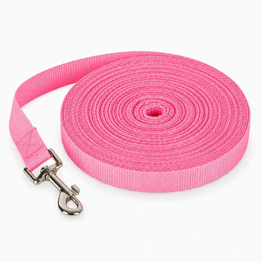 Laisse pour gros chien en corde de nylon robuste, couleur noir avec poignée ergonomique