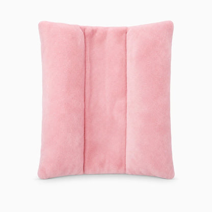 Lit pour lapin avec rembourrage épais en peluche rose, idéal pour cage ou enclos