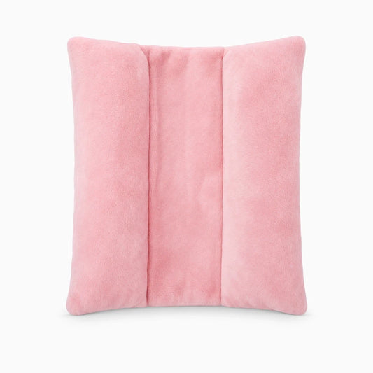 Lit pour lapin avec rembourrage épais en peluche rose, idéal pour cage ou enclos