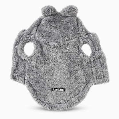Manteau chaud pour chien doublure moelleuse, détail de la capuche protectrice