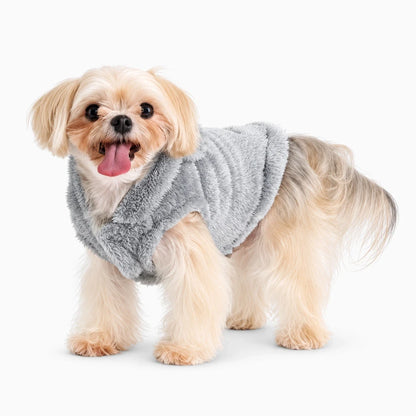 Vêtement pour petit chien rose avec couverture du dos et du ventre, coupe ajustée