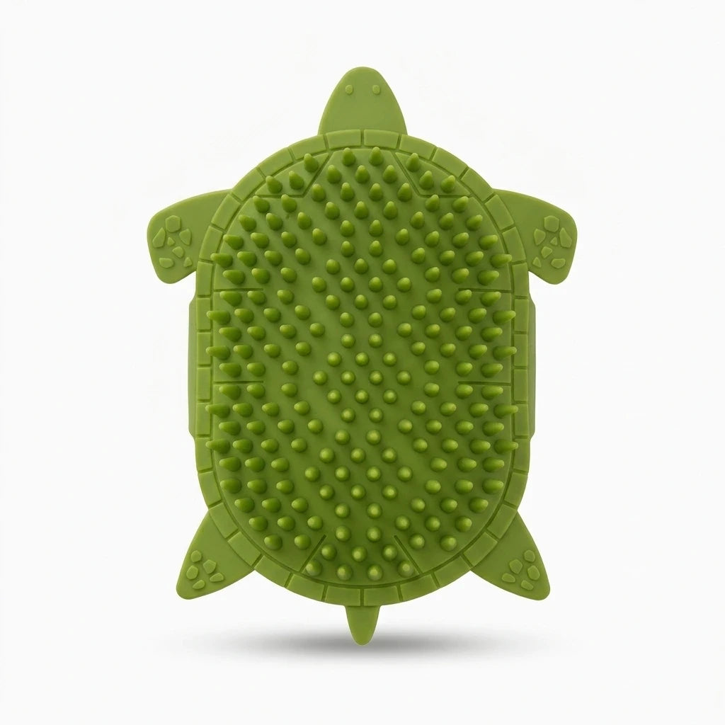 Brosse à gratter murale avec picots retenant les poils, solution antiéparpillement