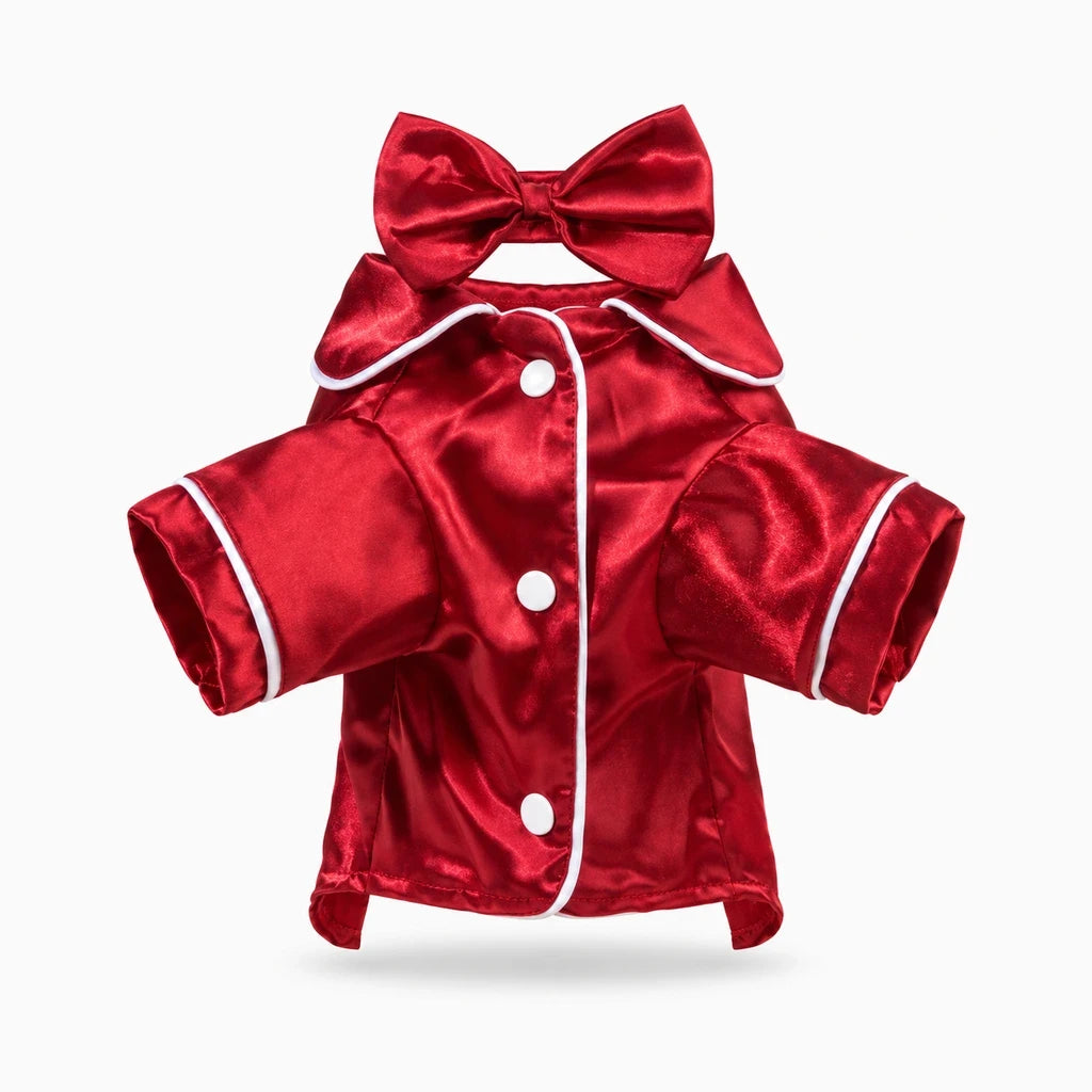 Pyjamas chiens disponibles en bleu marine, bordeaux, vert foncé, noir, rose et violet