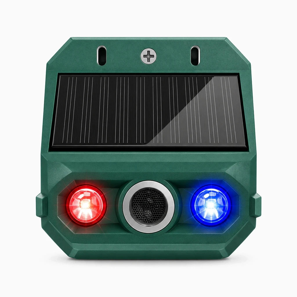 Répulsif extérieur pour chat autonome, design compact résistant aux intempéries