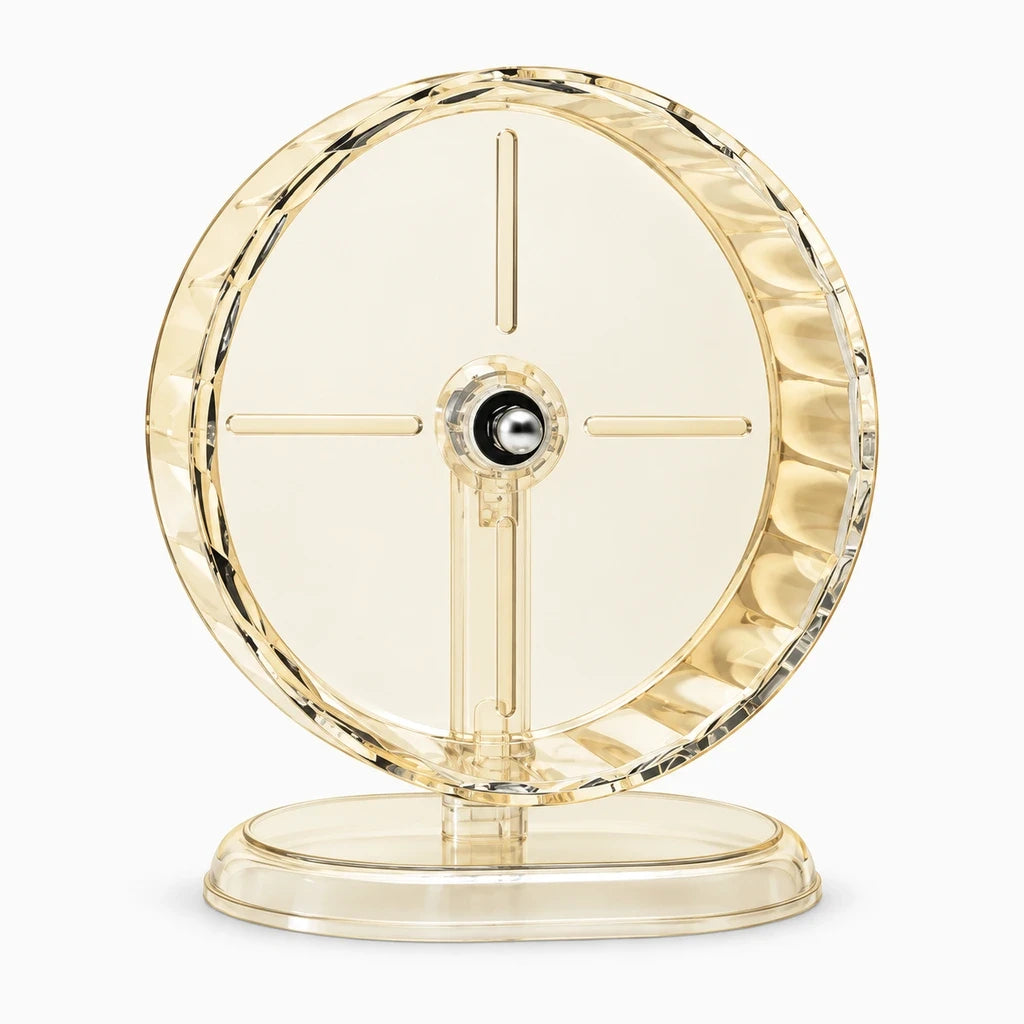 Roue hamster acrylique fixée à la paroi cage avec design ergonomique antidérapant