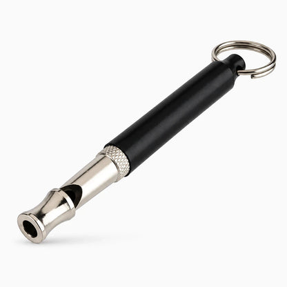 Sifflet pour chien à ultrasons avec réglage ajustable, corps noir discret pour l'entraînement canin