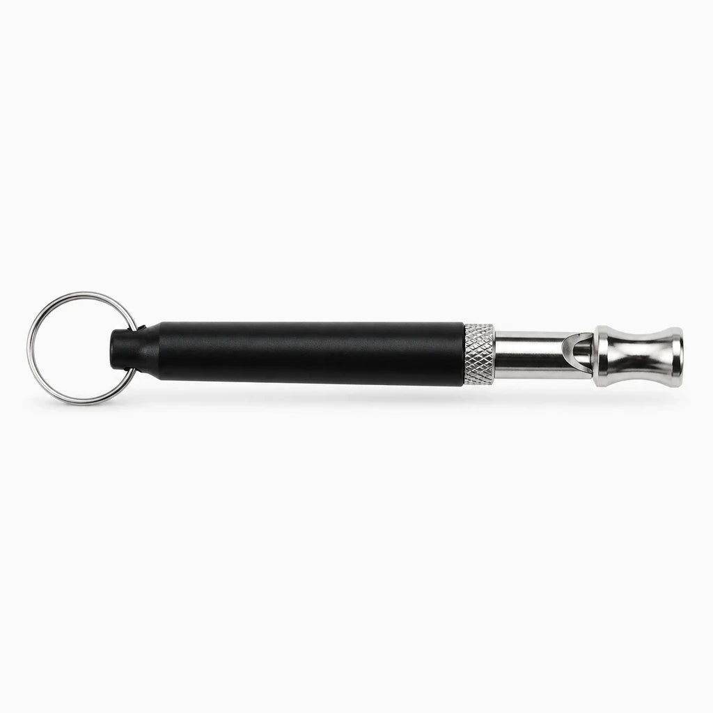 Sifflet ultrason noir compact pour rappel et contrôle du chien en extérieur et promenade