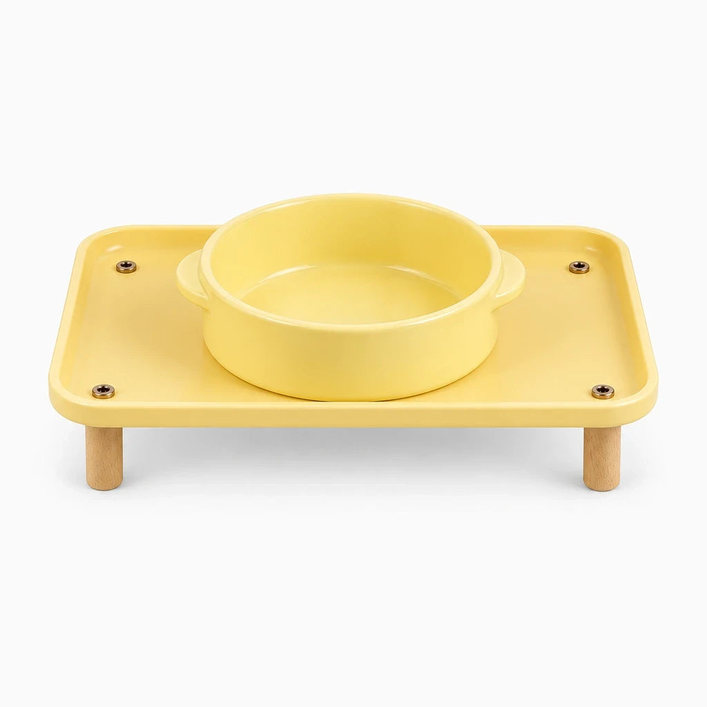 Support pour gamelle chien et chat avec base stable maintenant l'écuelle en place