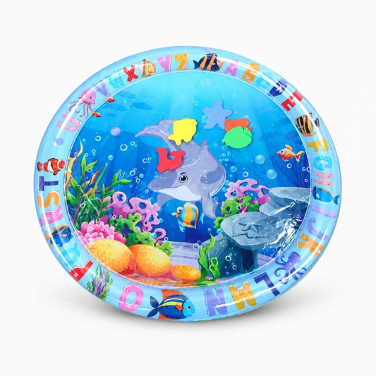 Tapis de jeu chat gonflable avec motifs poisson et mer, structure épaisse pour eau fraîche